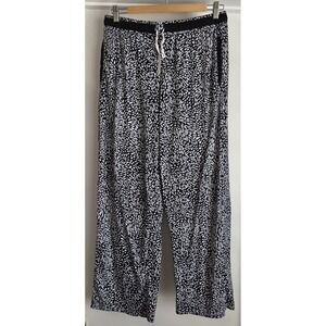 DKNY Pants Women S Black White Abstract Casual Straight Trousers Slacks